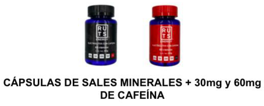 RUTS Energy - ELECTROLITOS + 30 ó 60 mg de Cafeína